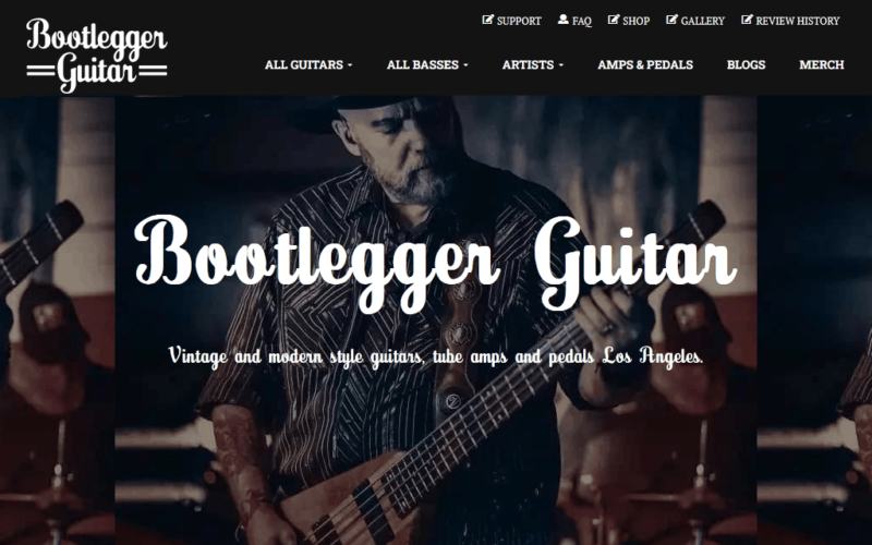 Bootlegger-Guitar-Website-Home-Page-View